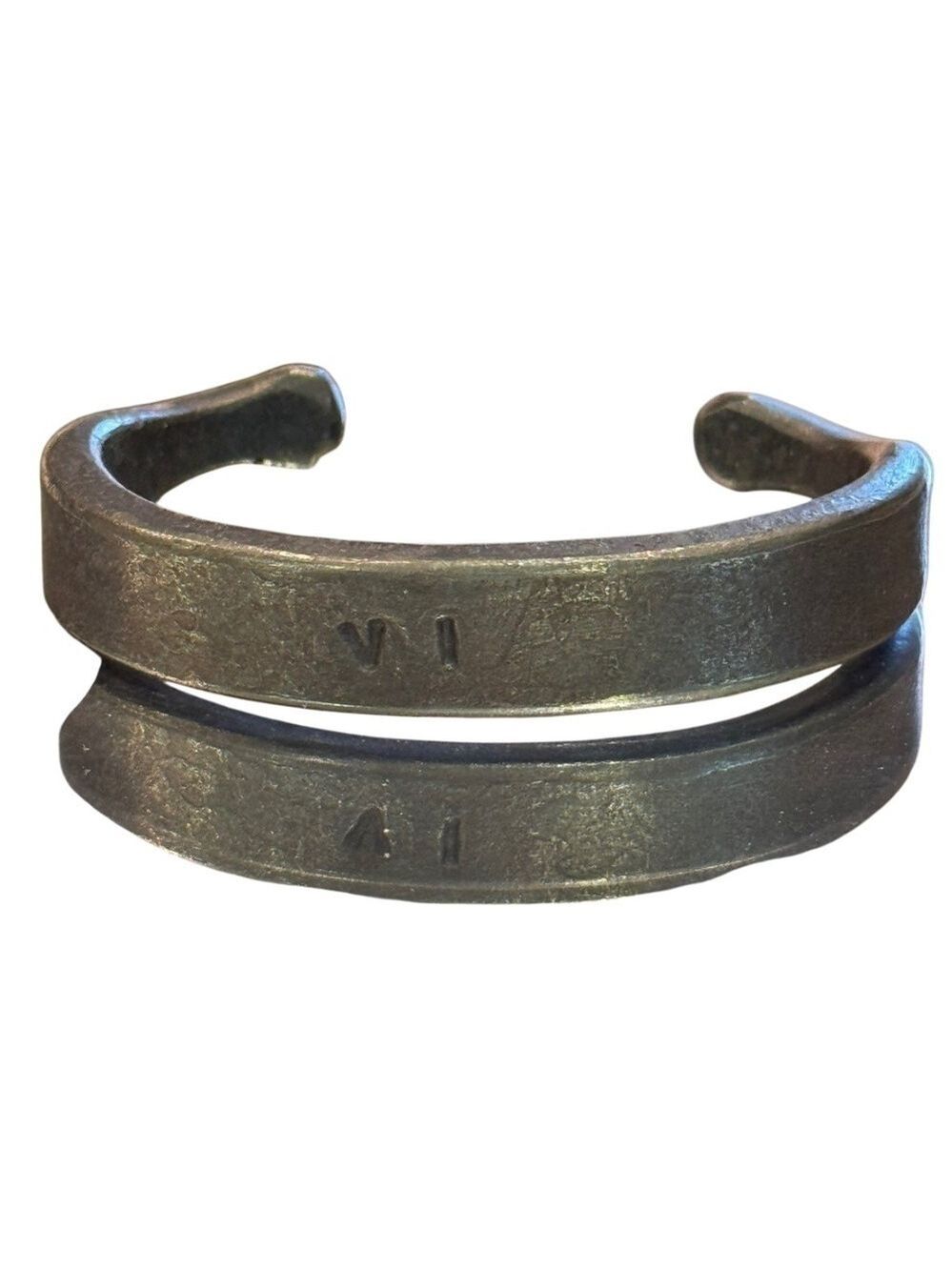 Hand Forged Iron Cuff Bracelet Womens Size 8